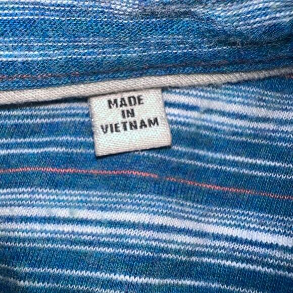 Linksoul Men’s XL 1/4 Button Polo Short Sleeved Striped Knit Preppy Logo Shirt - Picture 11 of 11